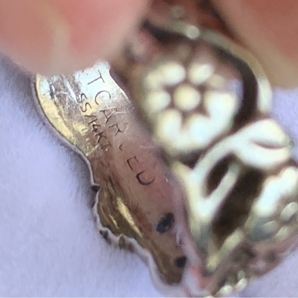 Vintage ArtCarved 14k SS Ruby Flower Bird Butterfly Band Sz 6 - Picture 3 of 7